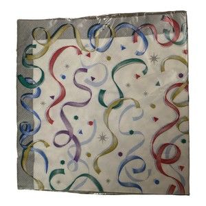 Paper Art Shiny Streamers Party Celebration Luncheon Napkins (16) *New